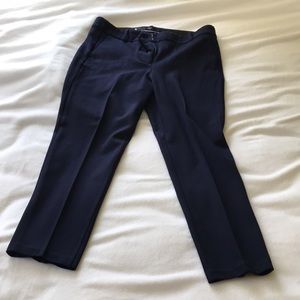 Jcrew Cameron crop pants in navy stretch twill size 14